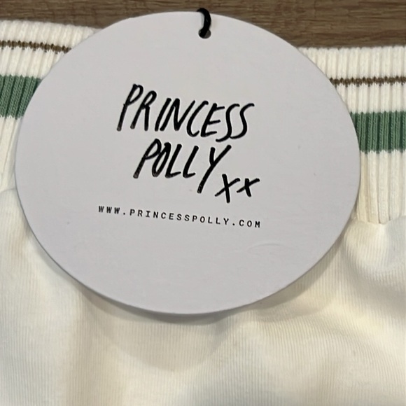 NWT Princess Polly White Emberia Skort with Green Accent US Size 6 - Picture 4 of 13